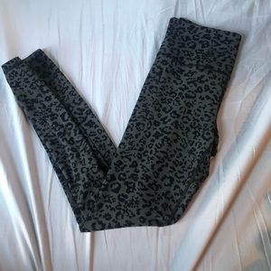 Athleta Olive Leopard Leggings